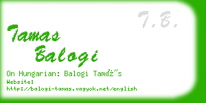 tamas balogi business card